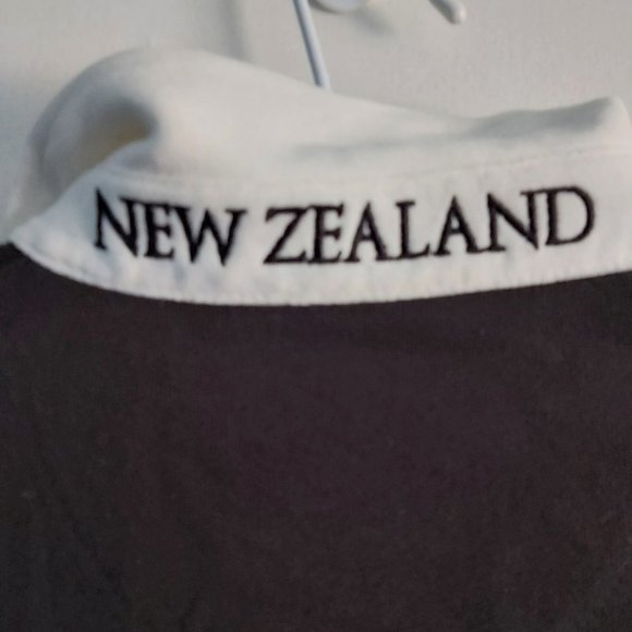 BNT New Zealand LS Black Rugby Polo Shirt - Picture 7 of 10